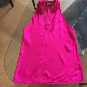Women’s hot pink sleeveless blouse size small